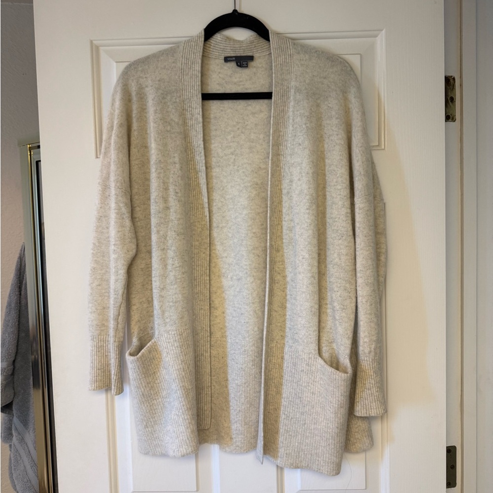 Vince Light Grey Cashmere Cardigan